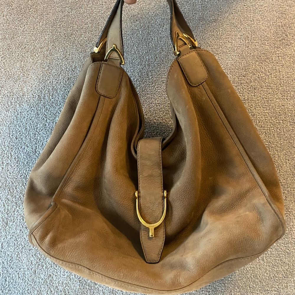 Gucci Suede hobo bag